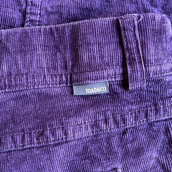 Toad & Co “Karuna” Corduroy Wide Legged Pant Size 10 Purple - Picture 7 of 7